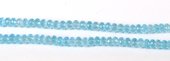 Blue Topaz Faceted Rondel 6x4mm EACH-beads incl pearls-Beadthemup