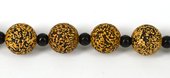 Tibetan Agate  19mm Round Bead-beads incl pearls-Beadthemup