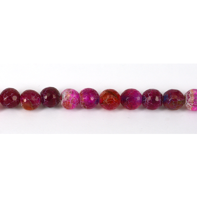 Agate Dyed Pink Faceted Round 10mm strand