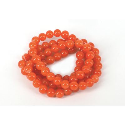 Glass bead strand 80cm long 10mm Orange