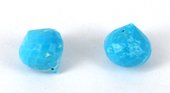 Turquoise Onion Pointy end 12x10mm PAIR-beads incl pearls-Beadthemup