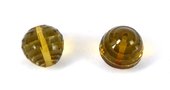 Beer Quartz Lazer Cut Onion 10mm PAIR-beads incl pearls-Beadthemup
