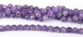Amethyst Cape Polished Round 12mm strand-beads incl pearls-Beadthemup