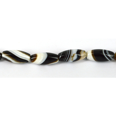 Banded Agate Polished Olive 26x12mm EACH