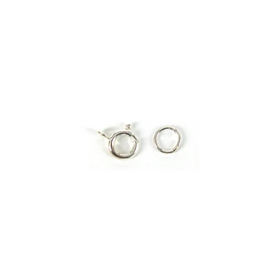 Sterling Silver Clasp bolt 10mm+Closed ring 2 set