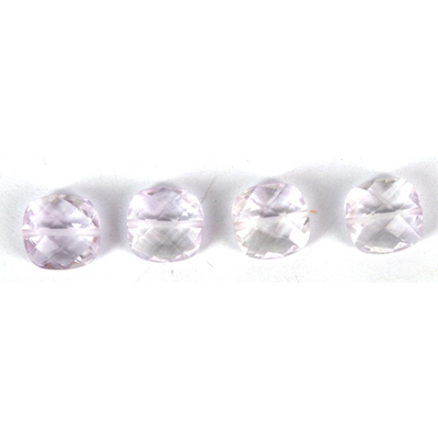 Amethyst Pink Faceted Cushion 9mm EACH
