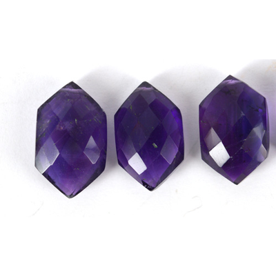 Amethyst Faceted Shield 18x11mm EACH