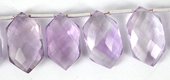 Amethyst Pink Faceted Shield 18x11mm EACH-beads incl pearls-Beadthemup