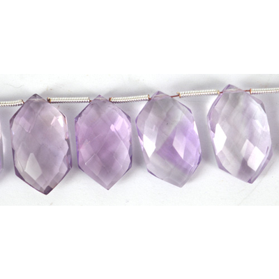 Amethyst Pink Faceted Shield 18x11mm EACH
