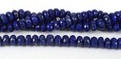Lapis Natural Faceted Rondel 9x6mm EACH-beads incl pearls-Beadthemup