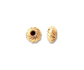 14k Gold filled bead Rondel Twist 6mm 4 pack-findings-Beadthemup