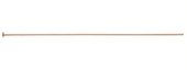 14k ROSE Gold Filled Headpin flat 0.5x50mm 10 pack-findings-Beadthemup