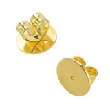 9ct Yellow Gold heavy Earring back Pair-findings-Beadthemup
