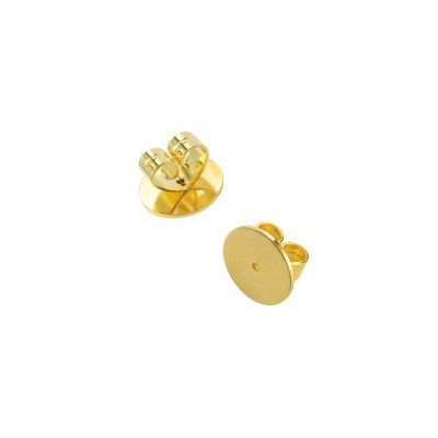 9ct Yellow Gold heavy Earring back Pair
