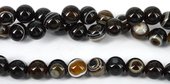 Agate Banded Polished Round 16mm beads per strand 25Beads-beads incl pearls-Beadthemup