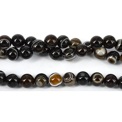 Agate Banded Polished Round 16mm beads per strand 25Beads