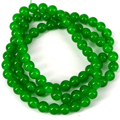 Glass bead strand 80cm long 10mm Emerald