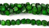 Coral Green S/drill nugget app 12mm beads per strand-beads incl pearls-Beadthemup