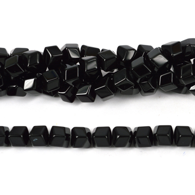 Onyx 10mm 12 sided Cube beads per strand 41Beads