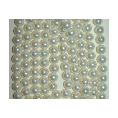 Shell Based Pearl 10mm White beads per strand 33 Beads