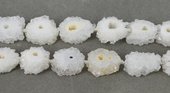 Agate Druzy Geode app 15mm EACH-beads incl pearls-Beadthemup