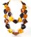 Amber nugget Polished Necklace approx 65cm