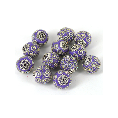 Kashmiri Bead Purple 20mm EACH