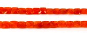 Carnelian Faceted flat Square app 9mm EACH-beads incl pearls-Beadthemup