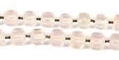 Rose Quartz Faceted Cube app 12mm EACH-beads incl pearls-Beadthemup