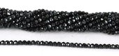 Black Spinel Coated Faceted Round 3mm beads per strand-beads incl pearls-Beadthemup