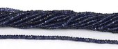 Natural Iolite Faceted Rondel 3x2mm strand-beads incl pearls-Beadthemup