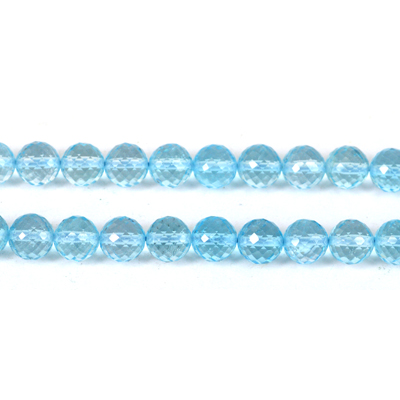 Blue Topaz Faceted Round 8mm EACH bead