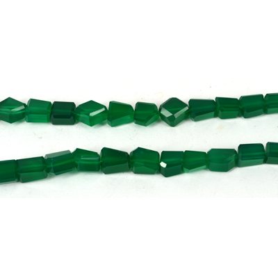 Green Onyx Faceted Nugget app 10x6mm EACH