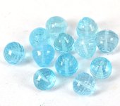 Blue Topaz Lazer Cut Onion 10mm PAIR-beads incl pearls-Beadthemup