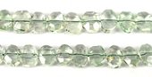 Green Amethyst Faceted S/Drill.Nugget app 12x16x6mm EACH-beads incl pearls-Beadthemup