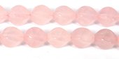 Rose Quartz Faceted Twist Oval 18x20mm EACH-beads incl pearls-Beadthemup