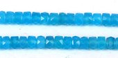 Chalcedony Faceted Wheel 5x8mm EACH-beads incl pearls-Beadthemup