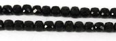 Onyx Faceted Cube 8mm EACH-beads incl pearls-Beadthemup