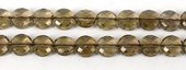 Smokey Quartz Faceted Flat Round 12mm EACH-beads incl pearls-Beadthemup