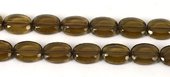 Smokey Quartz Faceted Flat Oval 12x16mm EACH-beads incl pearls-Beadthemup