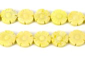 Butter Jade Carved flat  Flower 16mm EACH-beads incl pearls-Beadthemup