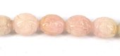 Rose Quartz Carved oval 17x20mm EACH-beads incl pearls-Beadthemup