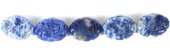 Sodalite Carved Oval 13x18mm EACH-beads incl pearls-Beadthemup