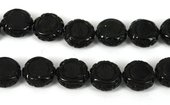 Onyx Carved Round 25mm EACH-beads incl pearls-Beadthemup