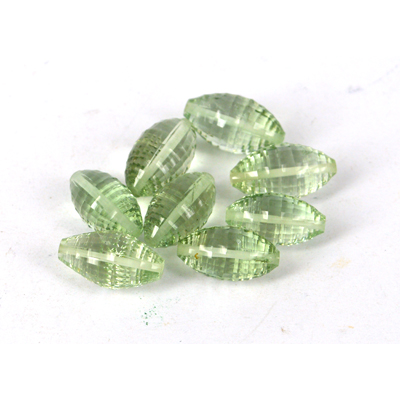 Green Amethyst Laser Cut olive app 17x9mm EACH bead