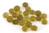 Beer Quartz Carved Melon app 9x11mm EACH-beads incl pearls-Beadthemup