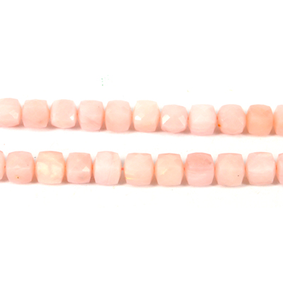 Pink Opal Faceted Cube app.6mm EACH