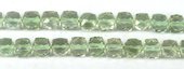 Green Amethyst Faceted Cube app 8mm EACH-beads incl pearls-Beadthemup