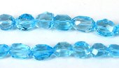 Blue Topaz Faceted Nugget app 18x12mm EACH-beads incl pearls-Beadthemup