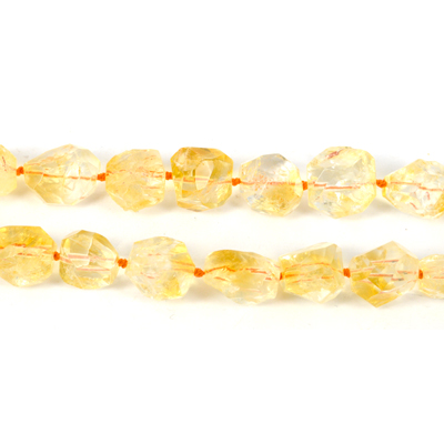 Citrine Faceted Nugget app 13mm EACH